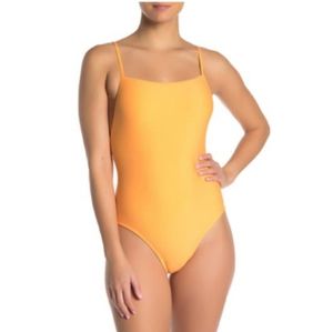 NWOT Free Press Hailee Square Neck One-Piece